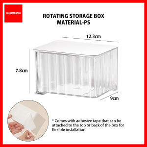 Easy Open Rotating Storage Box Makeup Organizer Wall Mounted Cabinet Make Up Boxes