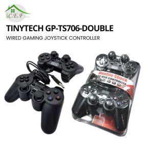 TINY TECH GP-WL706 2.4GHz Wireless Wired Single Double Joystick Vibration PC Game USB Joystick Controller / GAMING JOYSTICK / GAME CONTROLLER