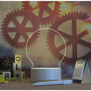 NEW MODEL STAND AKRILIK PLANNER UNIK LAMPU LED LETTERING KADO LAMPU TIDUR PAPAN JADWAL - BDC