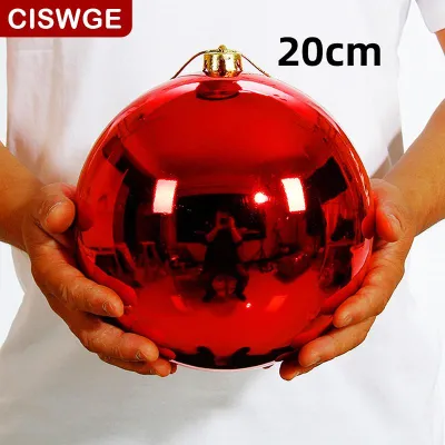 [COD] CISWGE SPORTS 1Pc 12 15 20CM Christmas Decoration Ball Christmas Tree Ornaments Hang Shiny Bauble Ball For Home Bar Party Wedding Xmas Decor