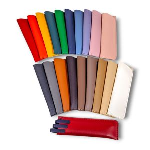 Pen Case/ Sleeve Pen/ Tempat Pensil Kulit Imitasi PU Leather Tebal Premium Miniso Souvenir Wedding Gift