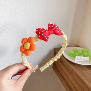 Bờm Cài Tóc Xếp Ly Chống Trượt In Họa Tiết Hoạt Hình Dễ Thương Băng Đô Thời Trang Cho Bé