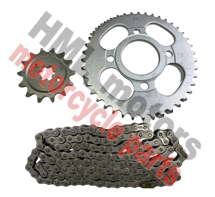 Gold Heavy Duty Chain And Sprocket Kit For Kawasaki Z125 (2019-2024) – Sprockets Direct