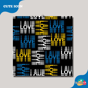 HIASAN DINDING WALL DECOR ICON SHAPE PATTERN 20x20CM PAJANGAN POSTER DEKORASI KAMAR TIDUR RUMAH