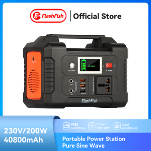 FlashFish E200 200W Portable Power Station 40800mAh Backup Battery with AC DC USB for Outdoor Emergency Home Camping