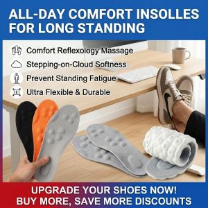 Shock Absorbing Comfortable Insoles Breathable Cushion Pads Lightweight Shoe Inserts for Men and Women