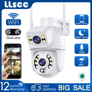 LLSEE icsee zoom 5x camera 2 mắt ngoài trời camera wifi ngoài trời không dây ptz 360 độ xoay tầm nhìn ban đêm đầy màu sắc theo dõi tự động chống thấm nước.