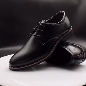 Mens Business Casual Shoes Fashionable Lace-Up PU Leather Oxford Shoes Elegant Formal Dress Shoes for Man for Spring and Autumn Large Sizes Black Brown2026
