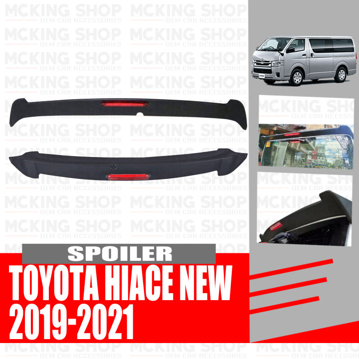 Toyota Hiace New 2019-2021 with Light Rear Trunk Spoiler (Matte Black ...