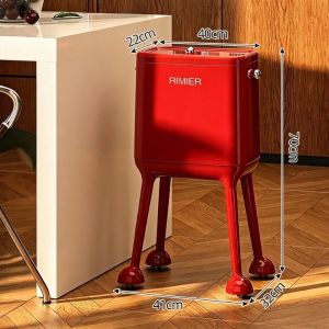 xpkQ Kitchen Waste Bins High-legged Movable Double-bucket Large Capacity Waste Bins American Retro Modern Household Cleaning Tools H8M4T