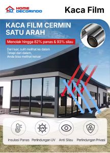 kaca film one way //silver black cermin //stiker mirror 1 roll