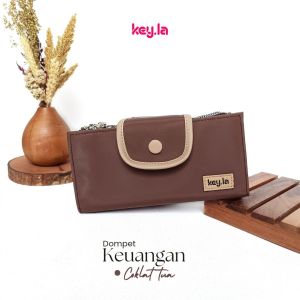 KEY.LA DOMPET KEUANGAN 6 RUANGAN BAHAN CHOCOLY WATERPROOF