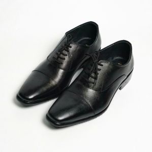 Sepatu Pantofel Pria Formal Tali Handmade Kulit L702 Coklat