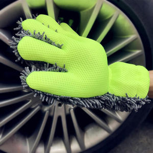 438178 ZXC 1PC Waterproof Mitt Premium Microfiber Wash Mitt Auto Car Wash Soft Anti-scratch For Car Wash Multifunction Thick Cleaning Glove