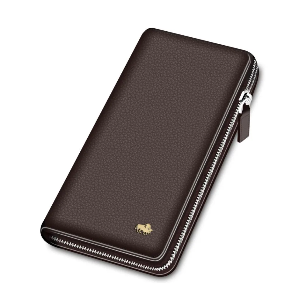 Amazon.com: KarFri Men Wallet Leather Wallet Femal Card Holder Zipper Wallet  Man Purse Brand Card Case Standard Wallets (Color : Brown) : Clothing,  Shoes & Jewelry