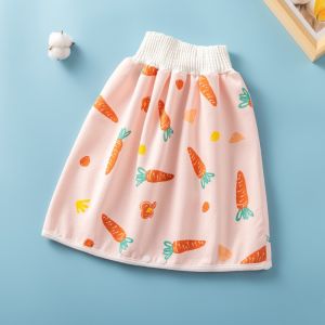 VREN Kids Potty Trainining Bear Nappy Shorts Cloud Cherry Cotton Reusable Waterproof Leak-proof Baby Diaper Skirt Infant Training Pants Flower Diaper