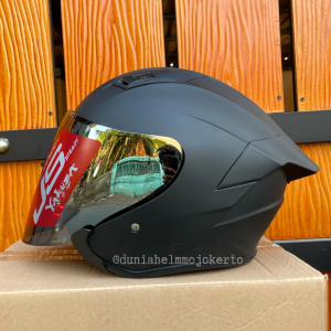 Helm JS YAKUZA Half Face SNI js yakusa ultron kairoz kyoto subaru armor zx 1 r2r ttc