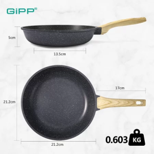 Gipp Non-stick pan 20 /24cm White granite pan Non-stick PFOA-free Suitable for all hobs