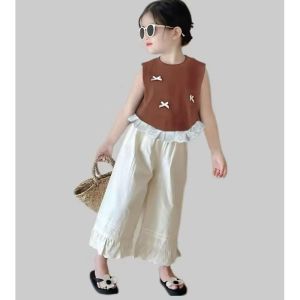 setelan baju anak perempuan variasi pita 1-5 tahun baju kaos dan celana panjang anak perempuan harga grosir