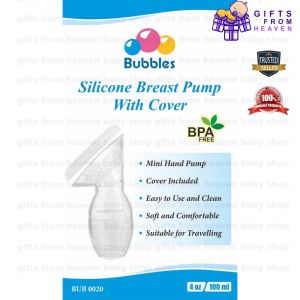 BUBBLES SILICONE BREAST PUMP WITH COVER BUB0020