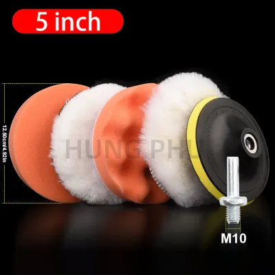 6 Cái/bộ miếng đánh bóng xe hơi Vinix 3/4/5 inch miếng đánh bóng bánh xe
