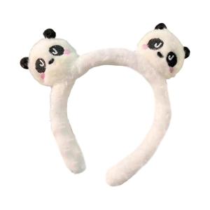 Cartoon Plush Panda Headband for Face Washing and Styling Animal Theme Hair Accessory Fashion Hair Decoration