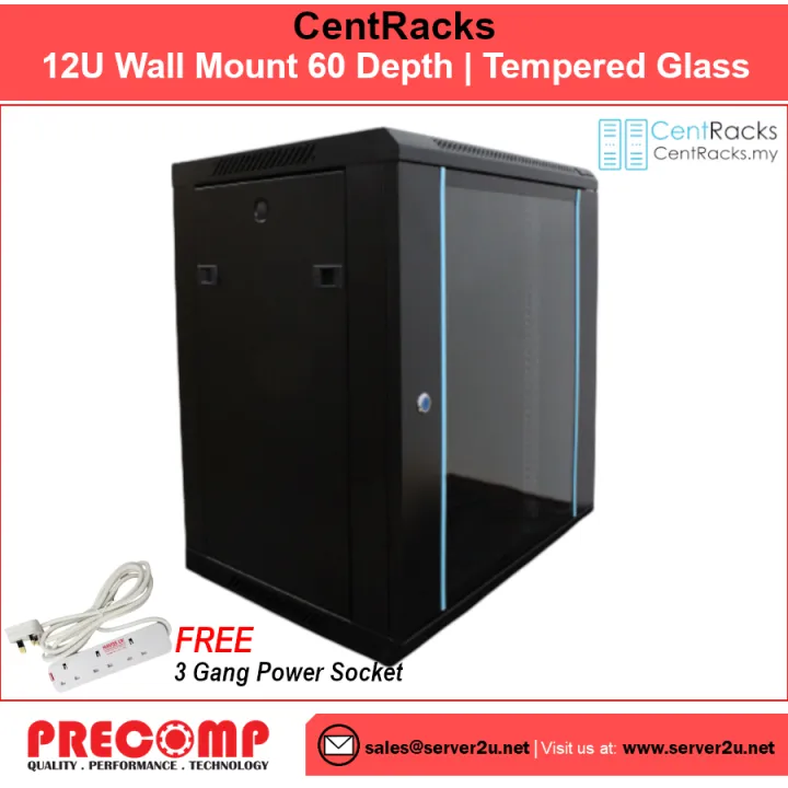 CentRacks 12U (60cm x 65cm x 60cm) Wall Mount Server Rack (CM12UB600/CP12UB600)