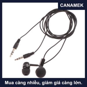 【CANAMEK】 1PC tai nghe 3.5mm cắm duy nhất bên tai nghe Tai nghe Tai nghe kênh kép cho Máy Tính Xách Tay PC Tai nghe