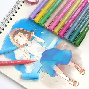 ชูดปากกามาร์กเกอร์ AICRANE อัพเดทใหม่ 6 สีปากกาหัวเสื้อมือสำหรับวาดภาพกราฟฟิตี้ใช้ได้กับเครื่องปั้ง DP 200 และ 1000 นิม่า