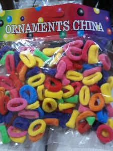 MEGASARI/ COD/KARET RAMBUT DONAT ANAK LENTUR WARNA WARNI/ HIASAN RAMBUT ANAK/AKSESORIS RAMBUT Ikat Rambut ANAK isi 100 pcs