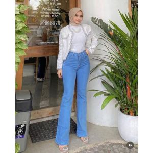 Celana Cutbray Wanita Celana Jeans Wanita Cutbray Jeans High Waist Celana Wanita Kekinian Bahan Premium