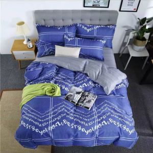 MAKAPAL TELA--4 in 1 set Cheker Lattice Premium Bedding GD001 Flat Design Bedsheet GG3 Pillowcase Duvet Case QUEEN OR Double Size 4001 999