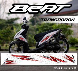 STIKER STRIPING BEAT FI 18 10 24 02 LIS MERAH DASAR BENING