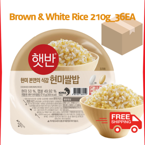 [CJ Cheiljedang Hatban] Brown White Rice 210g x 36ea | Just like freshly cooked rice | Microwavable | Expiry: Jan 2026 or later