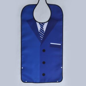 FWFHTP Chống thấm nước Yếm ăn cho người lớn Túi hứng vụn bánh mì Kích thước lớn Tạp dề ăn uống cao cấp Thực tế Thiết kế kiểu vest Yếm ăn có thể tái sử dụng Dành cho người cao tuổi