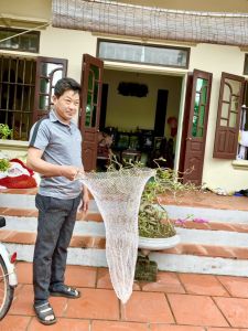 Vợt bắt cá túi đựng sợi to cá các loại màu trắng ( không khung)