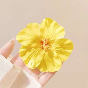 Beautiful Spring Hair Accessory Tropical Hibiscus Bangs Clip