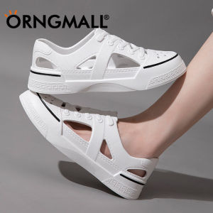 ORNGMALL Men and Women Sandal Jelly Shoes Summer Garden Shoes Beach Hollow Mules Clogs Candy Color Sandals Waterproof Beach Sandals Size 36-45
