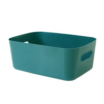 White Household Sundries Storage Box Japanese Style Plastic Container Box Snack Make Up Organizer Basket Bin Desktop Student Dormitory Finishing Storage Basket Kitchen Office Multifunctional Storage Box