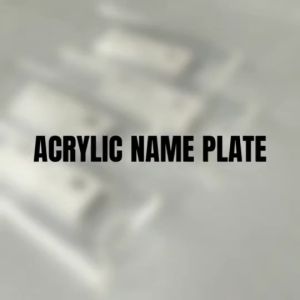 10Pcs Insertable Name Badge Acrylic Holder Blank 70x32mm For Office Conference Business Events