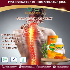 Obat Saraf Kejepit Urat Saraf Terjepit Nyeri Sendi Pegel Linu Asam Urat Rematik Dengan QnC Jelly Gamat