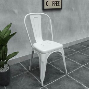 เก้าอี้ เก้าอี้เหล็กมีพนังพิง เก้าอี้รับประทานอาหาร เก้าอี้กินข้าว เก้าอี้เหล็ก  เก้าอี้คาเฟ่ เก้าอี้วางซ้อนได้ รับได้120kg. พร้อมส่ง