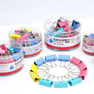 40PCS Color Binder Clips Paper 19mm Multipurpose School Metal Binder Clip Paper Clamp Office Supplie