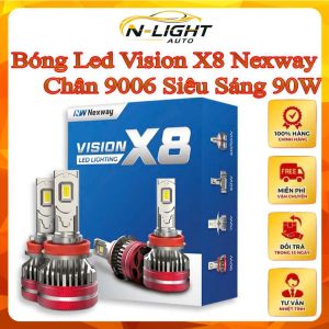 Bóng Led Vision X8 Nexway Chân 9006 Siêu Sáng 90W