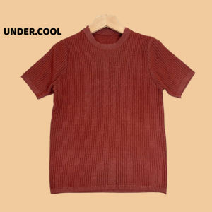 Áo Len Thun Tăm Trơn Basic UNDERCOOL Nhiều mầu Cổ Tròn Tay Ngắn Form Vừa Chất Tăm len