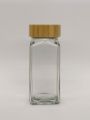 Glasspak 120ml Glass Condiment Jar Brown Lid Empty Food Spice Seasoning Storage Container Jar Salt Dispenser Pepper Bottle Sugar Container Condiment Jar Kitchen Seasoning Storage. 