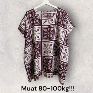 MUAT 80-100KG!!! BAJU BLUS BALI | ATASAN BLOUSE JUMBO BIGISIZE LD 140 FIT TO XXXXL SJ/Q REAL PICT