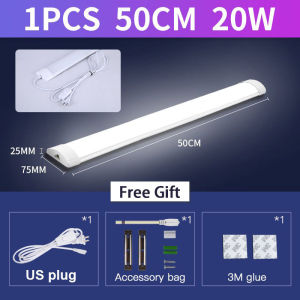 【3 Days Delivery】Led Tube Light T5 Led Bar Tube Fluorescent Light 220V 30CM/50CM/60CM Kicthen Cabinet Lights Arc Purification Tubelight Energy Saving For Batten Table Desk Study Wall Lamp Home Dormitory