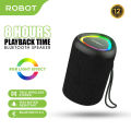 ROBOT Bluetooth Speaker Bluetooth 5.3 Stereo  RB120  5W RGB Waterproof IPX4 1200mAH Portable Audio Bluetooth SD Card Slot Aux Port 12 Months Warranty. 