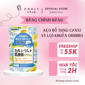 Kẹo nhai Orihiro bổ sung canxi và lợi khuẩn cho bé 150 viên Nhật Bản